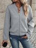 Textured Zip Up Long Sleeve Jacket test