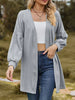 Textured Open Front Dropped Shoulder Cardigan test