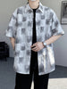 Men's Plus Size Abstract Pattern Short Sleeve Shirt test