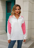 Angel Wings Two-Tone Collared Neck Dropped Shoulder Knit Top test