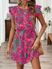 Paisley Print Ruffle Sleeve Mini Dress test