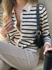 Striped Button-Down Knit Cardigan test