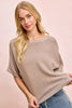 BiBi Short Dolman Sleeves Washed Knit Top test
