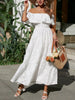 Ruched Off Shoulder Short Sleeve Midi Dress test