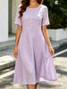Button Detail A-Line Midi Dress test