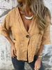 Full Size One Button V-Neck Shirt Plus Size test