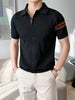 Men's Full Size Button Up Striped Sleeve Shirt Plus Size test