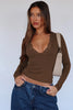 Lace Detail V-Neck Long Sleeve T-Shirt test