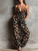 Leopard Front Tie Detail Wide-Leg Jumpsuit test