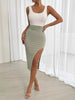 Slit Two-Tone Tank Dress test