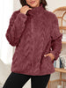 Fuzzy Zip Up Long Sleeve Jacket test