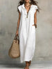 Ruffled V-Neck Maxi Dress test