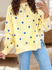 Side Slit Polka Dot Oversized Sweatshirt test
