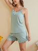 Lace-Trimmed Ribbed Cami and Shorts Lounge Set