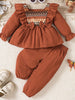 Children's Bow Long Sleeve Blouse and Pants Set test