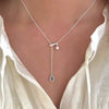 925 Sterling Silver Y-Shaped Drop Necklace test