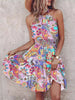 Bohemian Printed Halter Mini Dress test