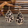 Zircon PU Leopard Teardrop Earrings test