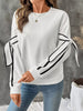 Side Striped Round Neck Sweatshirt test