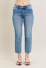 Judy Blue Mr Vintage Wash Destroy Hem Kick Flare Jeans