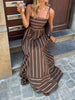 Cutout Back Striped Maxi Dress test