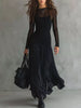 Elegant Gothic Sheer Mesh Long Sleeve Maxi Dress test