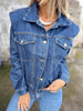 Plus Size Button Up Chest Pockets Denim Jacket test