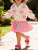 Children's Bow Button Up Cardigan and Pleated Skirt Set test