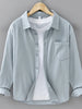 Men's Plus Size Button Up Long Sleeve Shirt test