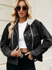 Drawstring Hooded Button Up Denim Jacket test