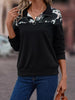 Floral Print Quarter Zip Sweatshirt test