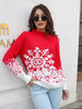 Snowflake Pattern Mock Neck Sweater test