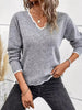 Contrast Trim V-Neck Sweater test