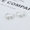 925 Sterling Silver Flower Hoop Earrings test