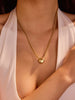 18K Gold-Plated Stainless Steel Heart Pendant Necklace test