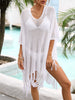 Angel Wings Fringe Trim Dolman Sleeve Openwork Cover-Up test