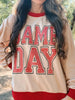 GAME DAY Letter Graphic Round Neck Sweatshirt test