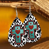 PU Leather Iron Hook Teardrop Earrings test