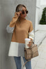 Angel Wings Color Block Round Neck Dropped Shoulder Sweater test