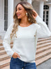Angel Wings Decor Button Drop Shoulder Knit Top test