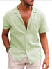 Men's Casual Short Sleeve Button-Up Shirt test
