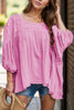 Dropped Shoulder Round Neck Blouse test