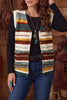 Striped Button Front Sleeveless Knit Regular Fit Sweater Vest test