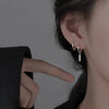 925 Sterling Silver Hoop Bar Earrings test