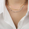 Beaded Titanium Steel Double-Layered Necklace test
