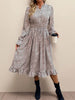 Perfee Ruched Ruffled Leopard Long Sleeve Dress test