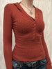 Button Front Long Sleeve Sweater test