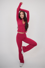 I Live in Luxury Red Flare Pant