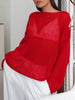 Boat Neck Dropped Shoulder Sweater test