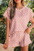 Polka Dot Print Tee and Shorts Set